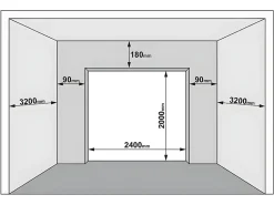 Vente-unique Porte De Garage Sectionnelle<Porte de garage sectionnelle à cassette blanc avec fenêtres motorisée L254 x H218 cm - CAOPAS