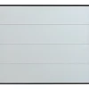 Somfy Porte de garage sectionnelle effet bois blanc avec moteur L254 x H218 cm - PRIETA- Porte De Garage Sectionnelle
