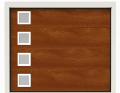 Rentside Porte de Garage Sectionnelle Motorisée 300x300 RIGA - Imitation Bois Mat (Wood Flat)- Porte De Garage Sectionnelle