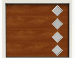 Rentside Porte de Garage Sectionnelle Motorisée 300x300 CASTRIE - Imitation Bois Mat (Wood Flat)- Porte De Garage Sectionnelle