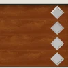 Rentside Porte de Garage Sectionnelle Motorisée 240x200 CASTRIE - Imitation Bois Mat (Wood Flat)- Porte De Garage Sectionnelle