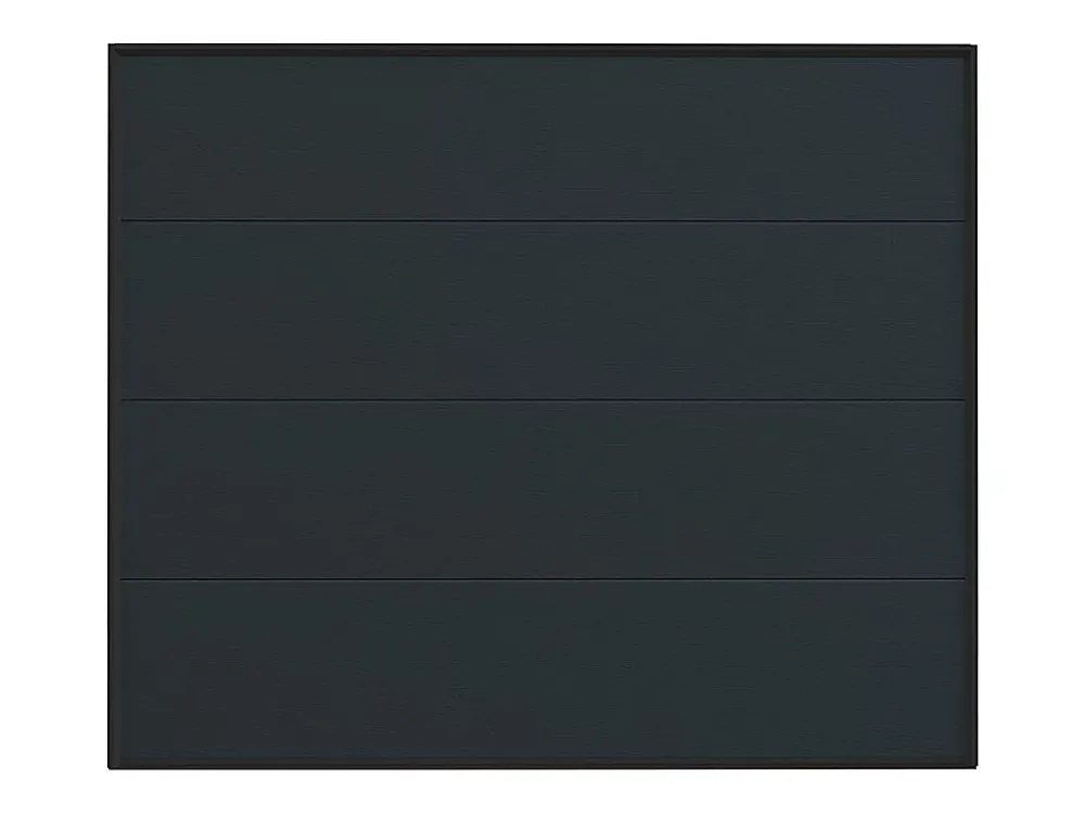 Somfy Porte de garage sectionnelle effet bois anthracite avec moteur L254 x H218 cm - PRIETA- Porte De Garage Sectionnelle