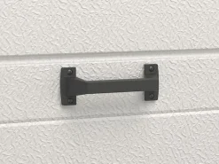 Somfy Porte de garage sectionnelle effet bois anthracite avec moteur L254 x H218 cm - PRIETA- Porte De Garage Sectionnelle