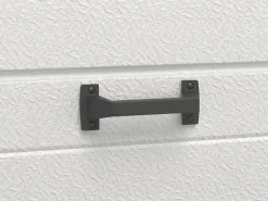 Vente-unique Porte de garage sectionnelle effet rainuré gris motorisée L254 x H218 cm - NORIA- Porte De Garage Sectionnelle