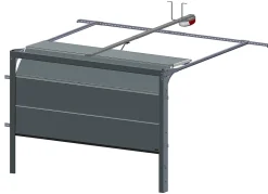 Spadone Porte de garage sectionnelle motorisée Noir 9005 l.240 x H.200 cm x Ep.40 mm- Porte De Garage Sectionnelle