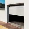 GoodHome Porte de garage sectionnelle à cassettes acier blanc RAL 9010 - L.240 x h.200 cm - motorisée (en kit)- Porte De Garage Sectionnelle