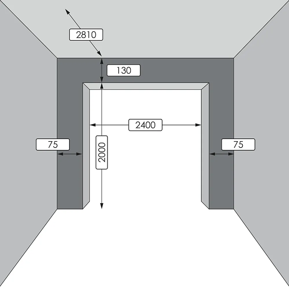 GoodHome Porte de garage sectionnelle à cassettes acier blanc RAL 9010 - L.240 x h.200 cm - motorisée (en kit)- Porte De Garage Sectionnelle