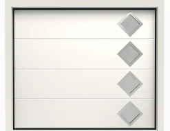 Rentside Porte de Garage Sectionnelle Motorisée 240x200 CASTRIE - Blanc sablé- Porte De Garage Sectionnelle