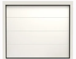 Rentside Porte de Garage Sectionnelle Motorisée 300x300 CASTRIE - Gris lisse- Porte De Garage Sectionnelle