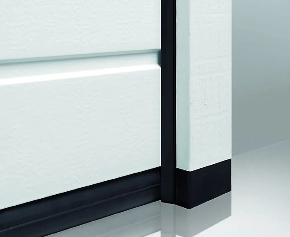 Hormann Porte De Garage Sectionnelle<Porte de garage sectionnelle acier WoodGrain gris aluminium RAL 9007 - l.250 x h.212,5 cm - motorisée
