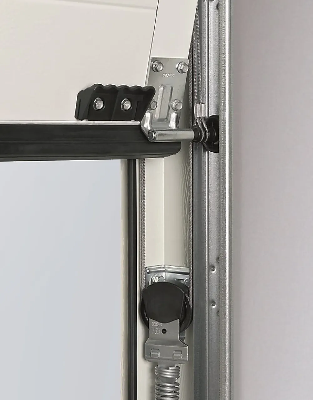 Hormann Porte de garage sectionnelle acier EcoStar Planar blanc aluminium RAL 9006 Matt Deluxe - l.237,5 x h.200 cm - motorisée- Porte De Garage Sectionnelle