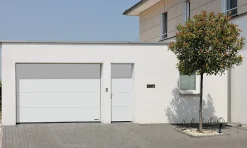 Hormann Porte De Garage Sectionnelle<Porte de garage sectionnelle acier blanc trafic RAL 9016 - l.237,5 x h.200 cm - motorisée