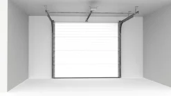 GoodHome Porte de garage sectionnelle acier gris RAL 7016 - L.240 x h.200 cm - motorisée (en kit)- Porte De Garage Sectionnelle
