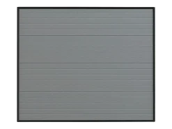 Somfy Porte De Garage Sectionnelle<Porte de garage sectionnelle effet rainuré gris avec moteur L254 x H218 cm - NORIA