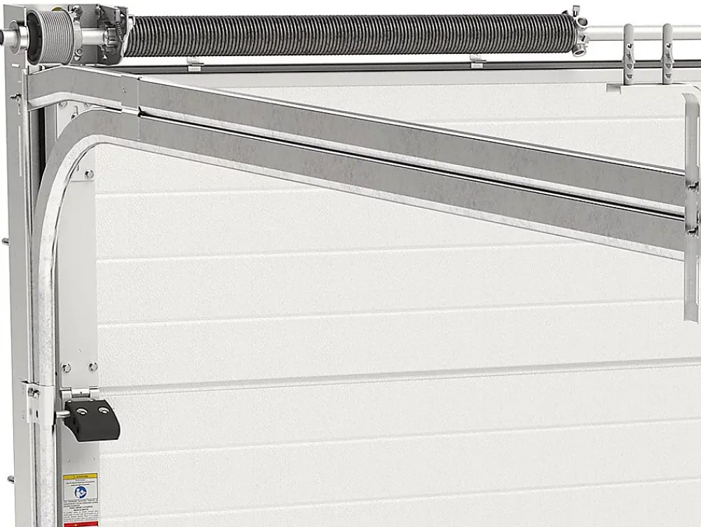 Somfy Porte De Garage Sectionnelle<Porte de garage sectionnelle effet rainuré gris avec moteur L254 x H218 cm - NORIA