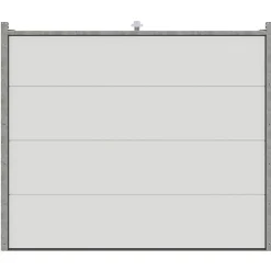 GoodHome Porte De Garage Sectionnelle<Porte de garage sectionnelle acier blanc RAL 9010 - L.240 x h.200 cm - motorisée (en kit)