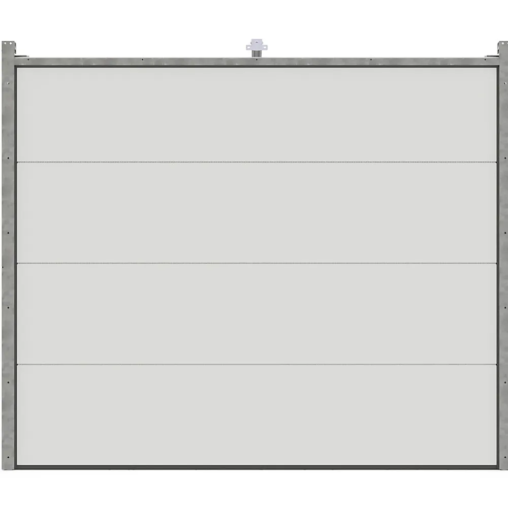GoodHome Porte De Garage Sectionnelle<Porte de garage sectionnelle acier blanc RAL 9010 - L.240 x h.200 cm - motorisée (en kit)