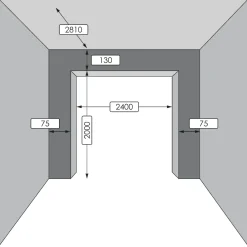 GoodHome Porte De Garage Sectionnelle<Porte de garage sectionnelle acier blanc RAL 9010 - L.240 x h.200 cm - motorisée (en kit)