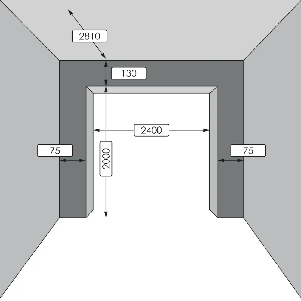 GoodHome Porte De Garage Sectionnelle<Porte de garage sectionnelle acier blanc RAL 9010 - L.240 x h.200 cm - motorisée (en kit)