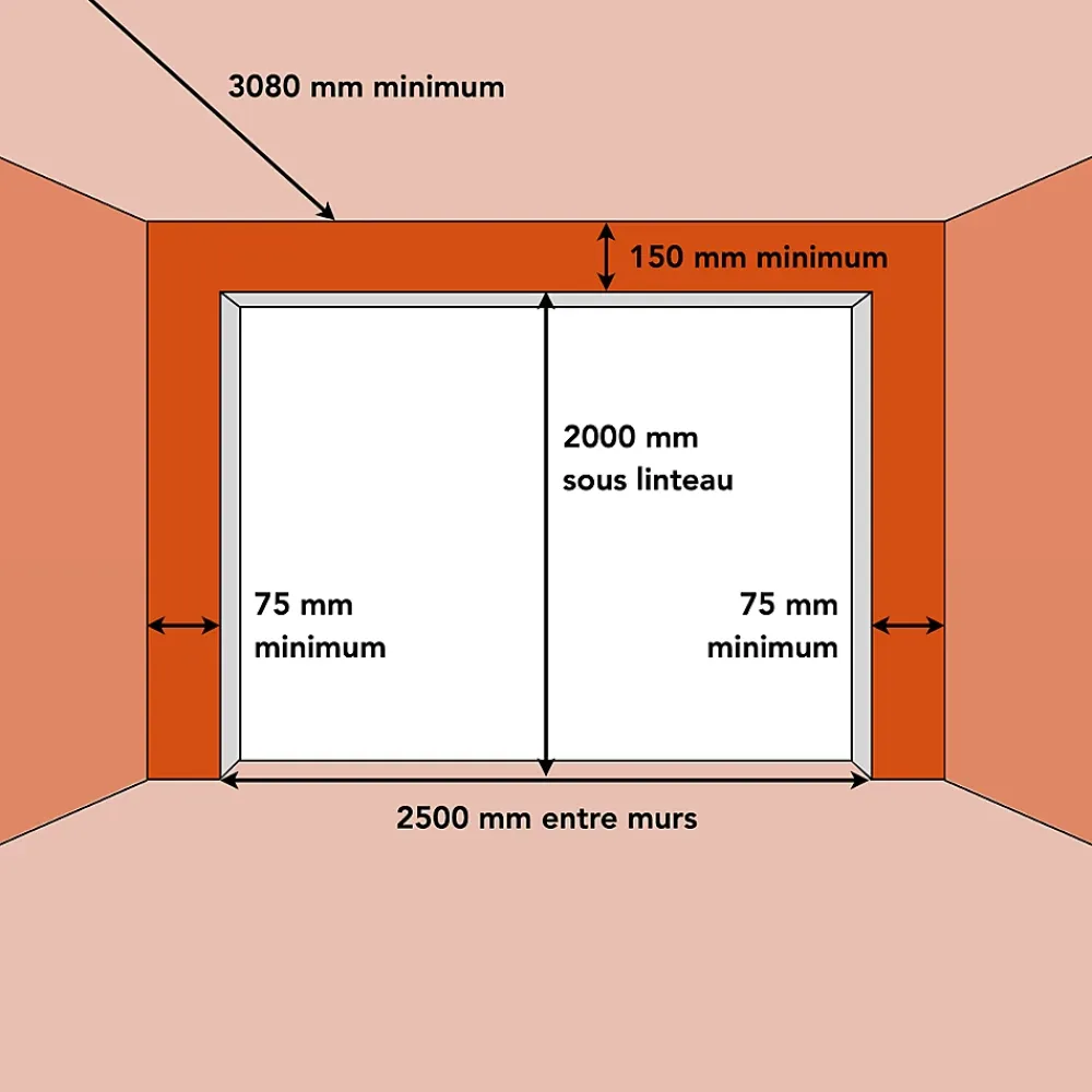 Spadone Porte De Garage Sectionnelle<Porte de garage sectionnelle motorisée Noir 9005 l.250 x H.200 cm x Ep.40 mm