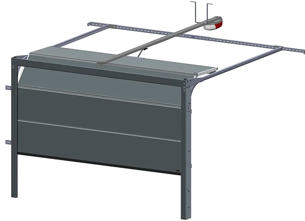 Spadone Porte De Garage Sectionnelle<Porte de garage sectionnelle motorisée Noir 9005 l.250 x H.200 cm x Ep.40 mm