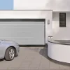 Hormann Porte de garage sectionnelle acier WoodGrain blanc aluminium RAL 9006 - l.250 x h.200 cm - motorisée- Porte De Garage Sectionnelle