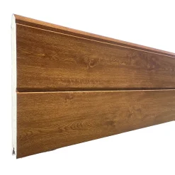 Spadone Porte de garage sectionnelle chêne doré motorisée l.240 x H.200 cm x Ep.40 mm- Porte De Garage Sectionnelle