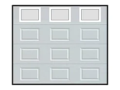 Somfy Porte De Garage Sectionnelle<Porte de garage sectionnelle à cassette blanc avec fenêtres avec moteur L254 x H218 cm - CAOPAS
