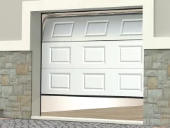 Somfy Porte De Garage Sectionnelle<Porte de garage sectionnelle à cassette blanc avec fenêtres avec moteur L254 x H218 cm - CAOPAS