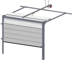 Spadone Porte de garage sectionnelle chêne foncé motorisée l.240 x H.200 cm x Ep.40 mm- Porte De Garage Sectionnelle