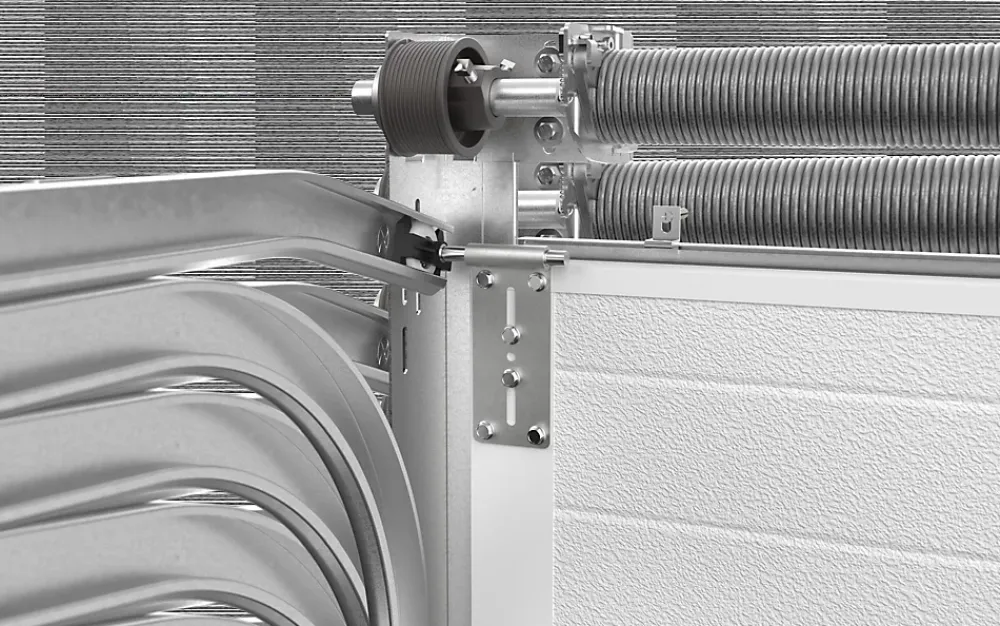 Rentside Porte de Garage Sectionnelle Motorisée 240x200 CASTRIE - Gris sablé- Porte De Garage Sectionnelle