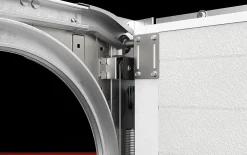 Rentside Porte de Garage Sectionnelle Motorisée 240x200 CASTRIE - Gris sablé- Porte De Garage Sectionnelle