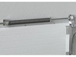 Somfy Porte De Garage Sectionnelle<Porte de garage sectionnelle effet rainuré blanc avec moteur L254 x H218 cm - NORIA