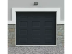 Somfy Porte De Garage Sectionnelle<Porte de garage sectionnelle à cassette anthracite avec moteur L254 x H218 cm - CAOPAS