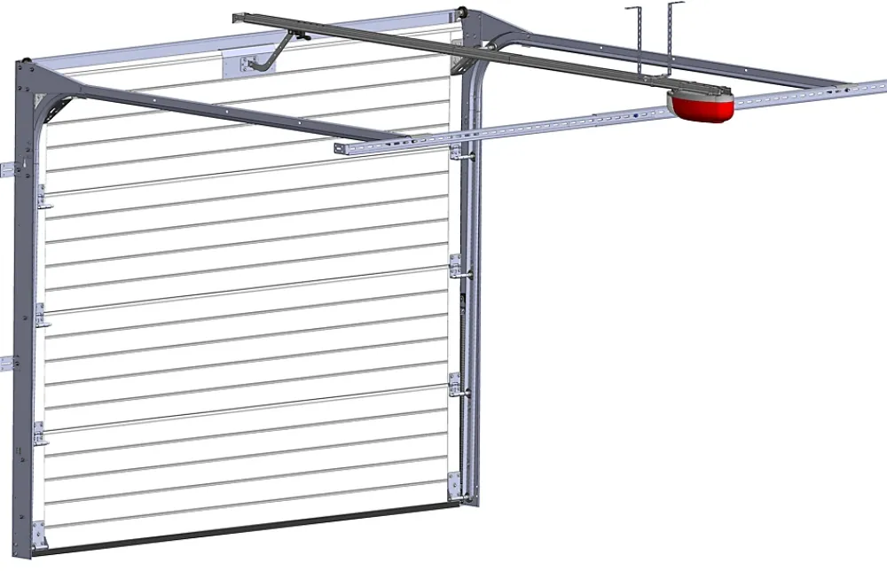 Spadone Porte de garage sectionnelle motorisée Noir 2100 l.240 x H.200 cm x Ep.40 mm- Porte De Garage Sectionnelle