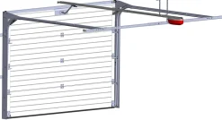 Spadone Porte De Garage Sectionnelle<Porte de garage sectionnelle Gris Quartz 7039 motorisée l.300 x H.200 cm x Ep.40 mm Polygrain