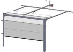 Spadone Porte De Garage Sectionnelle<Porte de garage sectionnelle Gris Quartz 7039 motorisée l.300 x H.200 cm x Ep.40 mm Polygrain