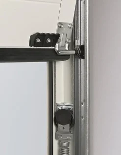 Hormann Porte de garage sectionnelle acier EcoStar blanc aluminium RAL 9006 Matt Deluxe - l.237,5 x h.212,5 cm - motorisée- Porte De Garage Sectionnelle