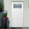 Porte de service 1/4 vitrée PVC 90 x h.205 cm poussant gauche- Porte De Service