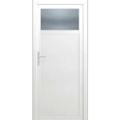 Porte de service 1/4 vitrée PVC 90 x h.200 cm poussant droit- Porte De Service
