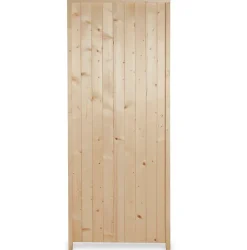 Porte de service bois 90 x h.200 cm poussant gauche- Porte De Service