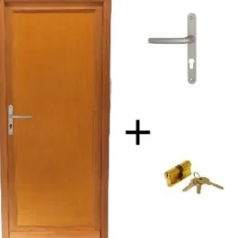 Gd Menuiseries Porte De Service<Porte De Service Bois Pleine Armagos, H.200 X L.90 Côte Tableau, P.droit, Poignée, Barillet