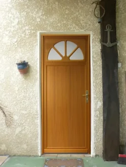 Gd Menuiseries Porte De Service Bois Vitrée Pixos, H,200xl,80 Côte Tableau P. Gauche- Porte De Service