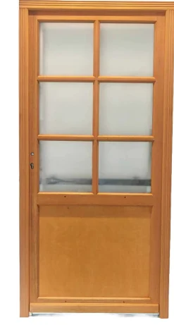 Gd Menuiseries Porte De Service<Porte De Service Bois Vitrée Naxos, H,200xl,80 Côte Tableau P.droit