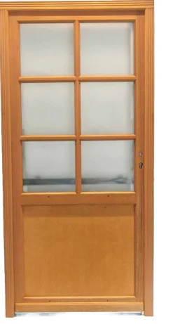 Gd Menuiseries Porte De Service<Porte De Service Bois Vitrée Naxos, H.200 X L.90 Côte Tableau P. Gauche