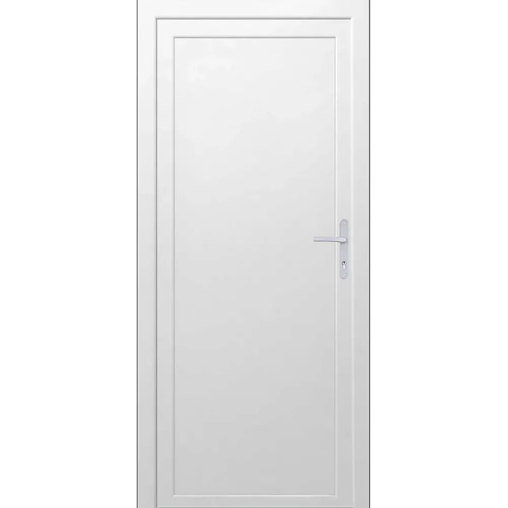Porte De Service<Porte de service pleine PVC 90 x h.205 cm poussant gauche
