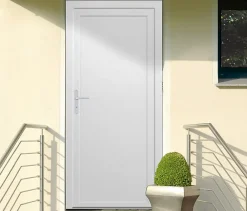Porte de service pleine PVC 90 x h.205 cm poussant droit- Porte De Service