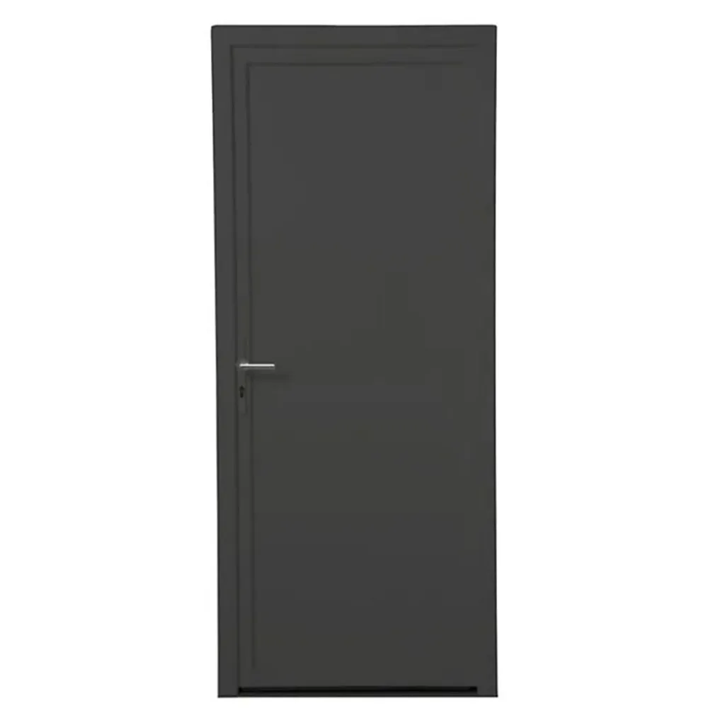Fral Fermetures Porte De Service<Porte de service PVC anthracite et blanc L 960mm x H 2000mm ouvant droit