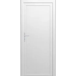 Fral Fermetures Porte De Service<Porte de service PVC blanc L 960mm x H 2000mm ouvant droit