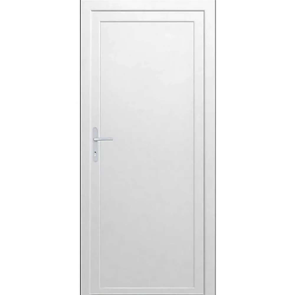 Fral Fermetures Porte De Service<Porte de service PVC blanc L 960mm x H 2000mm ouvant droit